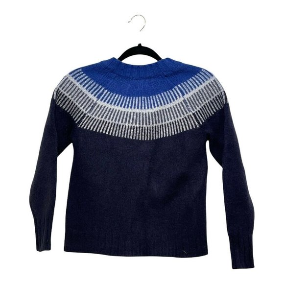 Everlane Womens Blue 100% Wool Crew Neck Long Sleeve Pullover Sweater Size S - Picture 2 of 7